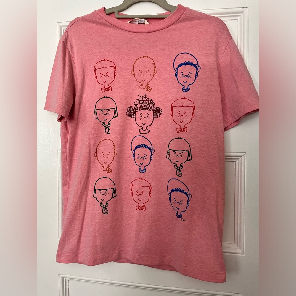 Whole Hauss Kids Faces Tee Pink Medium